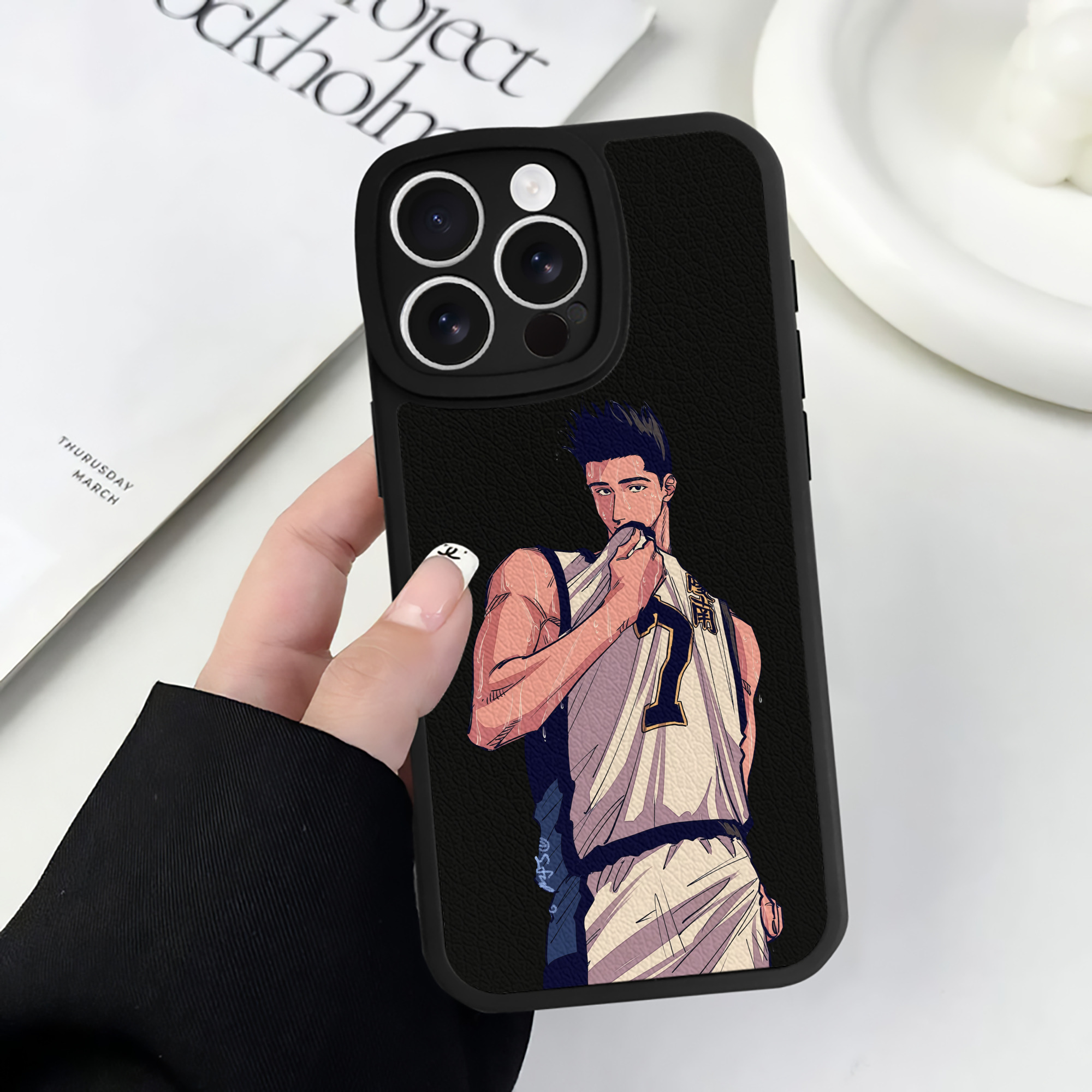（画像用） SLAM DUNK／スラムダンク 【iPhone 16シリーズ対応】シリコンスマホケース（レザー調） 材質：シリコン